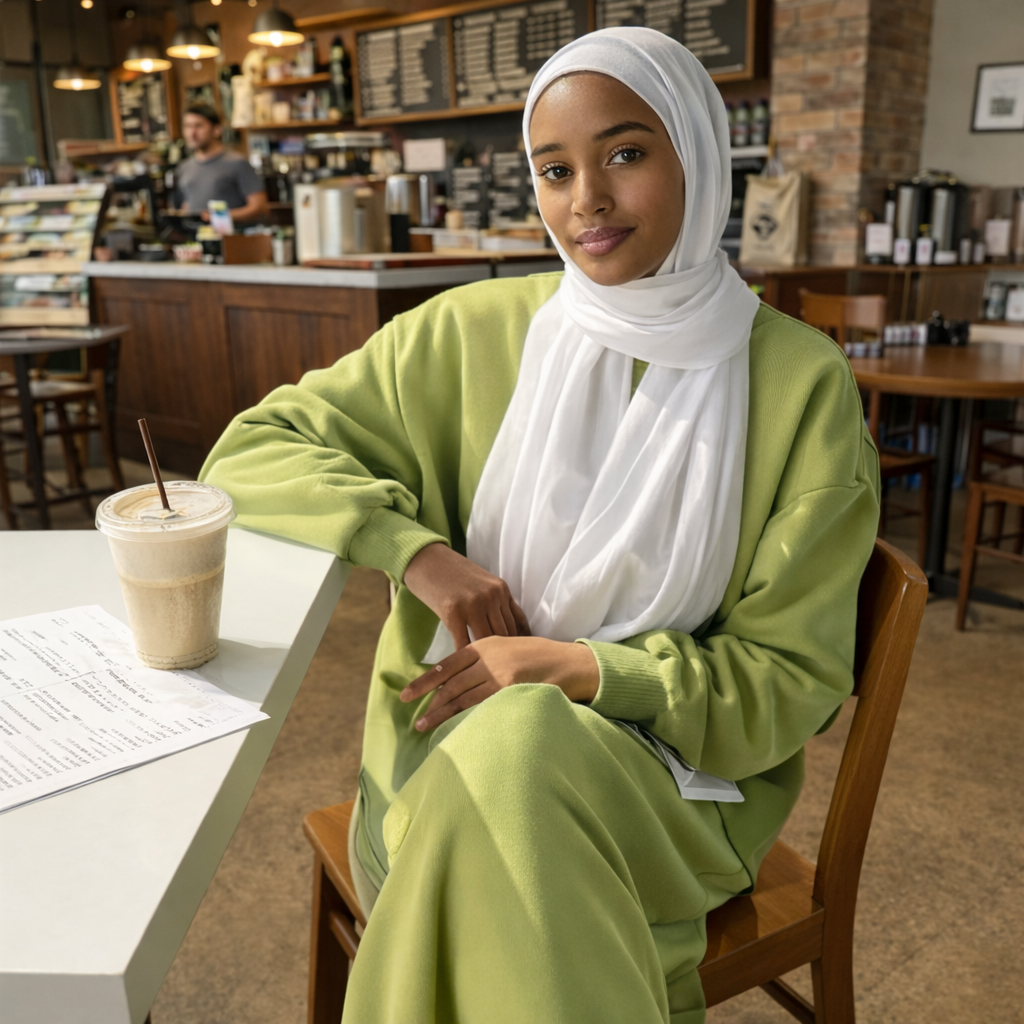 Dafa set in the coffee shop